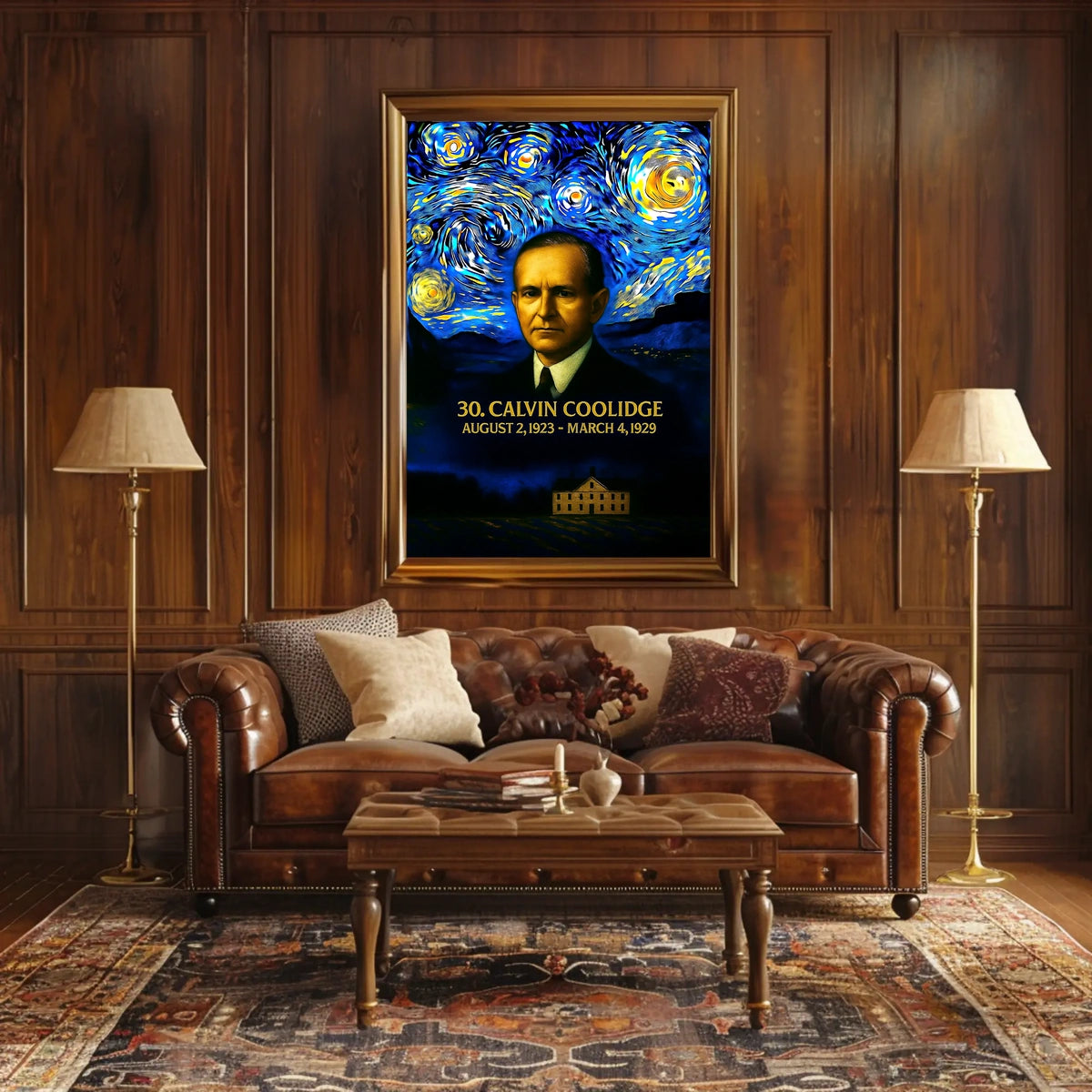 Calvin Coolidge 30th President of the United States Presidential Masterpiece Series Poster