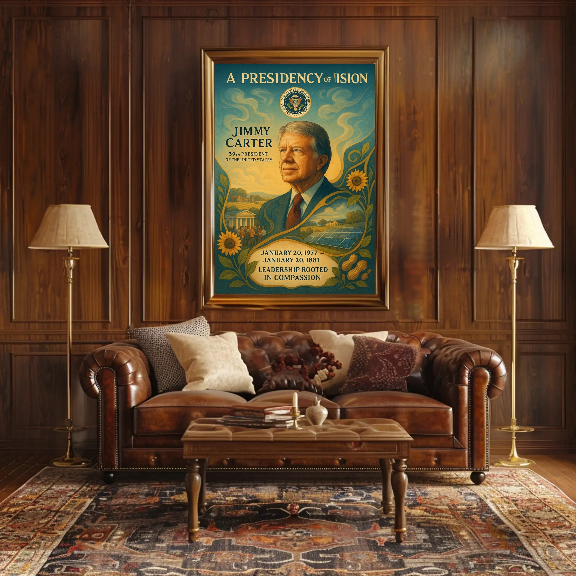 Jimmy Carter Civic Impact Presidential Artwork PosterGoat