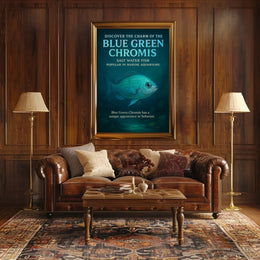 Discover the Charm of the Blue Green Chromis Poster