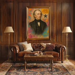 John Tyler Presidential Portrait Modern Art Poster