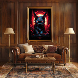 Mystical Cat Poster: Surreal Fantasy Art Print