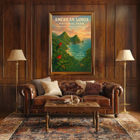 American Samoa Scenic Vintage Travel Poster Art