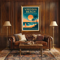 Virginia Beach Serenity Adventure Travel Poster