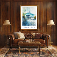 Traditional Korean Gate Scenic Art in Cultural Heritage Poster PosterGoat