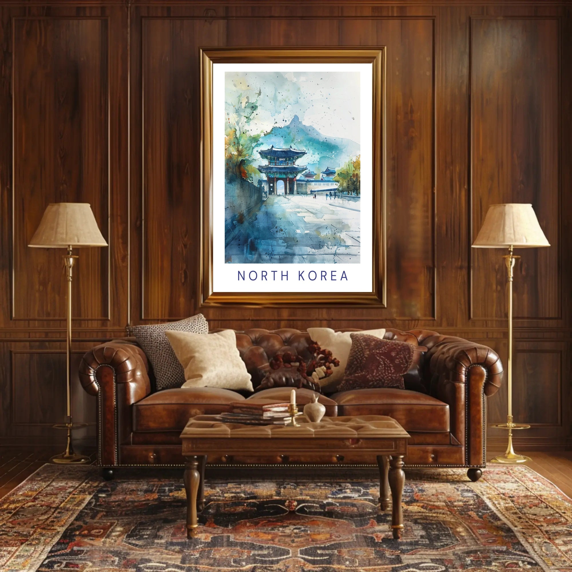 Traditional Korean Gate Scenic Art in Cultural Heritage Poster PosterGoat