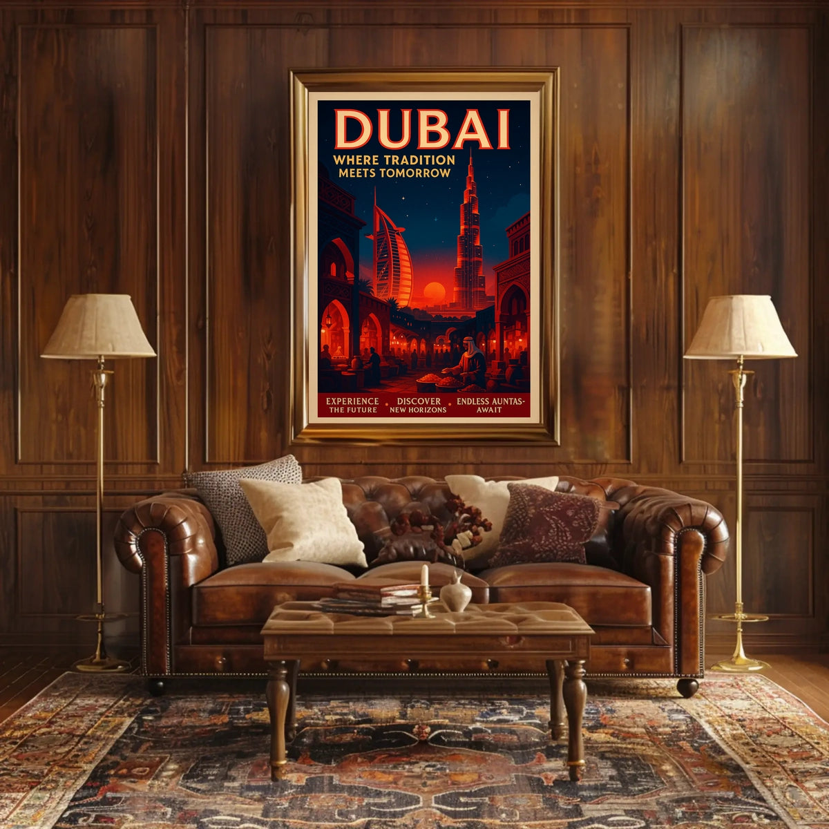 Dubai Poster Where Tradition Meets Tomorrow Home Wall Art