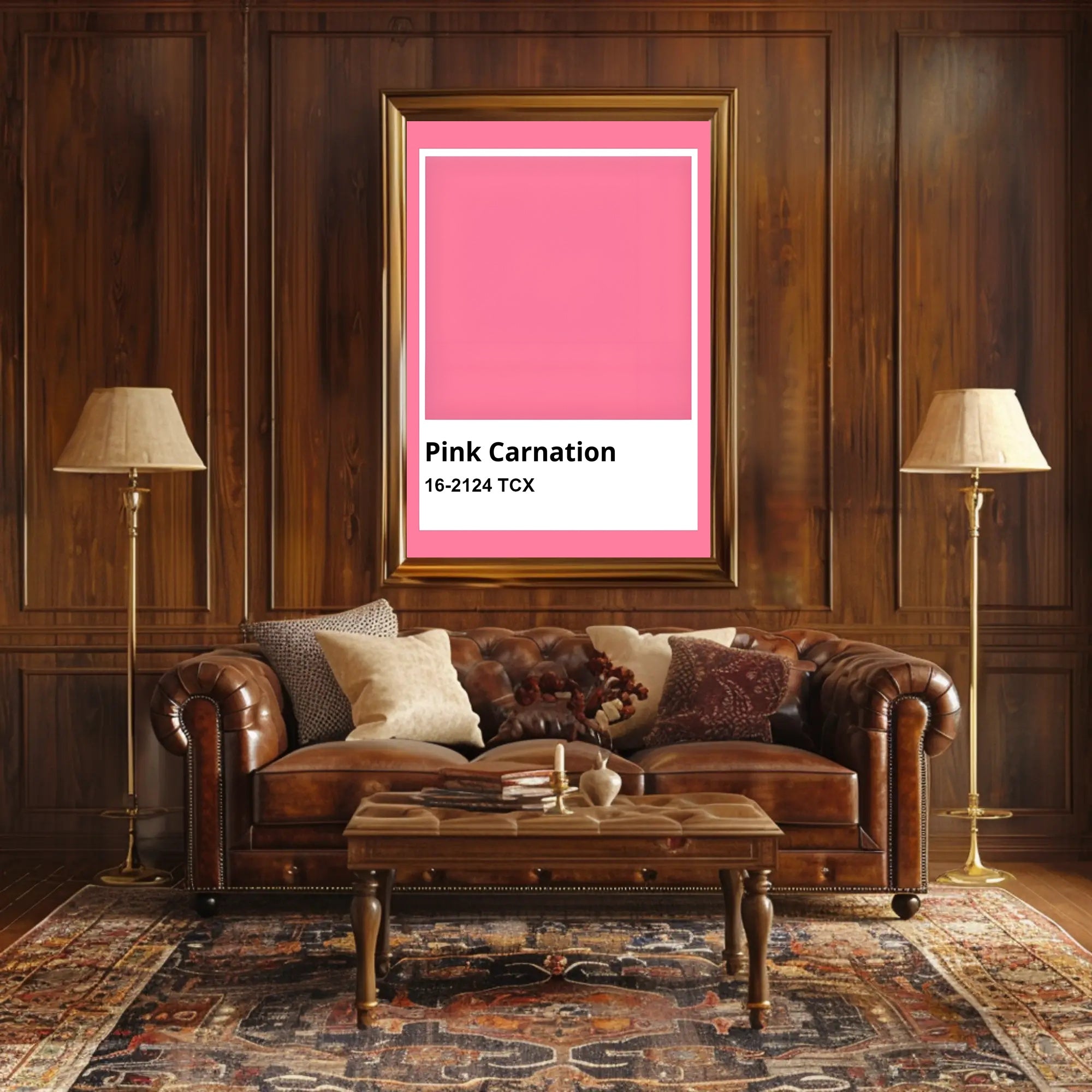 Pink Carnation Modern Color Palette Reference Poster PosterGoat