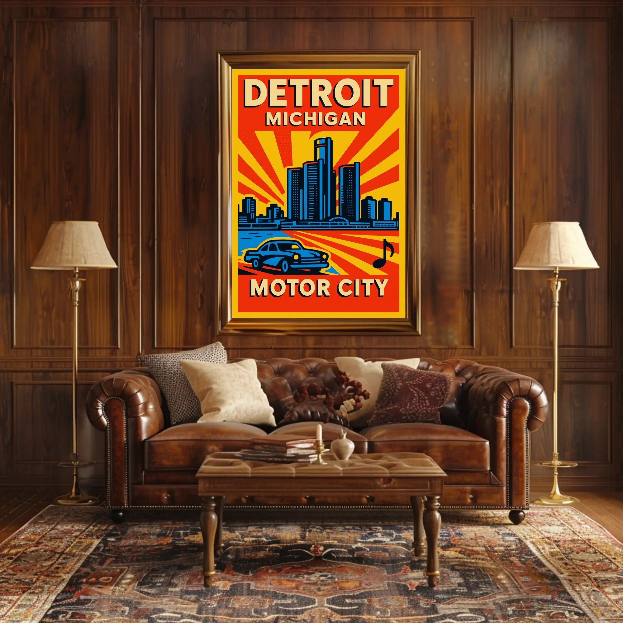 Detroit - Motor City Poster PosterGoat
