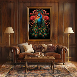 Majestic Peacock In Bloom Poster