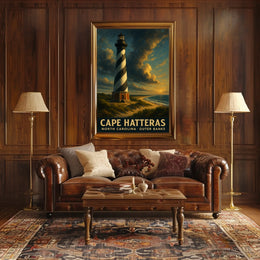 Cape Hatteras Lighthouse Coastal Collectors Nautical Poster