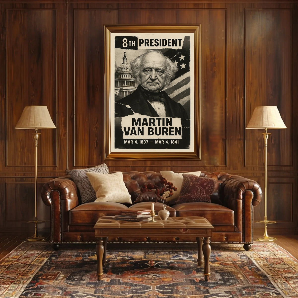 Martin Van Buren 8th President of the United States Digital Montaje Poster