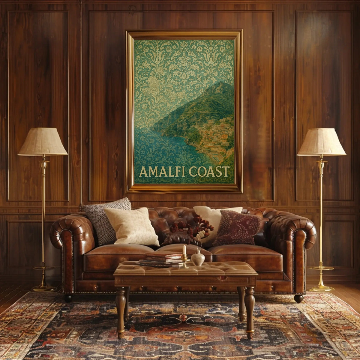 Amalfi Coast Poster Wall Art Coastal Decor For Home
