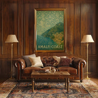 Amalfi Coast Poster Wall Art Coastal Decor For Home