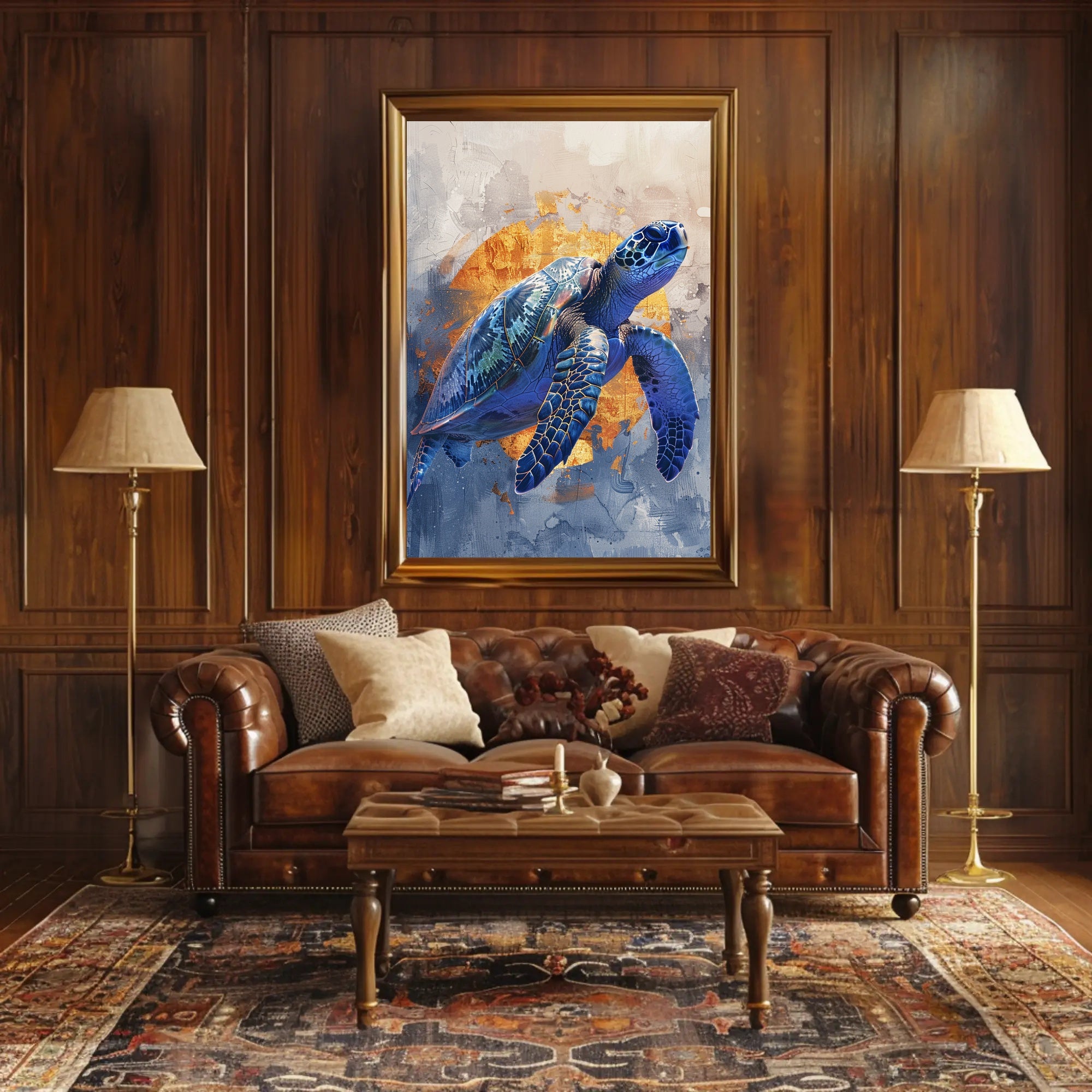 Majestic Sea Turtle Art Print Poster for Home Decor and Beach Lovers PosterGoat