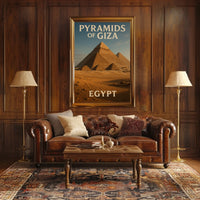 Egyptian Pyramids Historical Travel Photorealism Poster