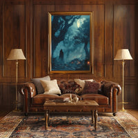Enchanted Forest Under The Moonlight Art Print Poster PosterGoat