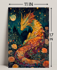 Mystical Dragon Garden Enchantment Fantasy or Mythology Poster