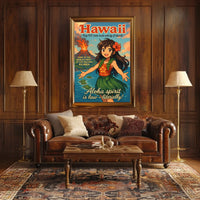 Hawaiian Paradise Anime Poster: Vibrant Island Adventure