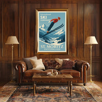 International Ski Championships at St. Moritz Poster