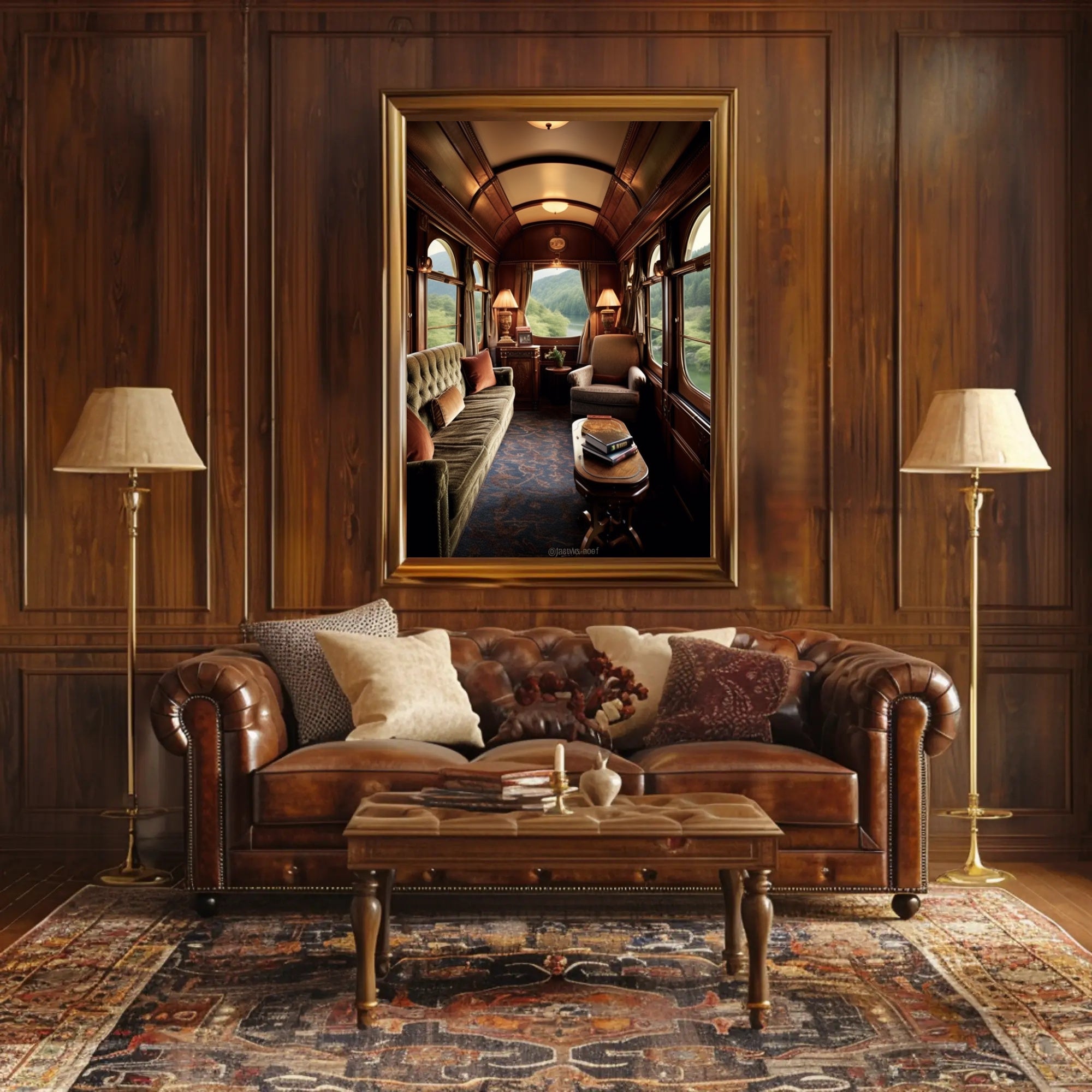 Vintage Train Compartment Retreat Poster