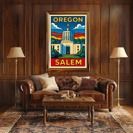 Salem Oregon State Capitol Poster