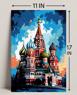 Vibrant Kremlin Illustration Poster