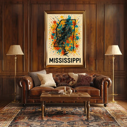 Mississippi Splash Art Poster