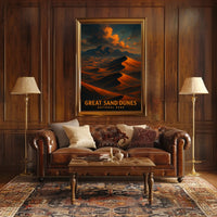 Great Sand Dunes National Park Vintage Home Decor Poster