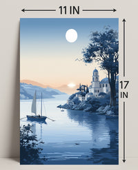 Tranquil Coastal Evening Poster PosterGoat