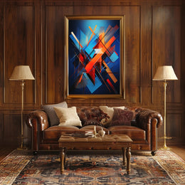 Geometric Modernism Energetic Abstract Art Wall Abstract Poster