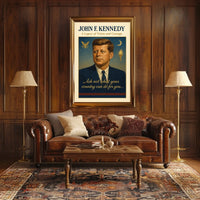 John F. Kennedy Vintage Patriotic Poster Art