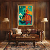 French Southern Territories Adventure Travel Poster PosterGoat
