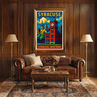 Syracuse, New York Architectural Charm Poster