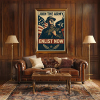 Patriotic Soldier WWII Military Recruitment Propaganda Poster PosterGoat