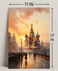 St. BasilS Cathedral At Sunset Poster