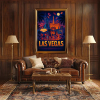 Las Vegas Nightlife Vibes Urban or Cityscape Poster PosterGoat