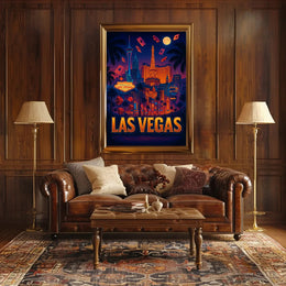 Las Vegas Nightlife Vibes Urban or Cityscape Poster PosterGoat