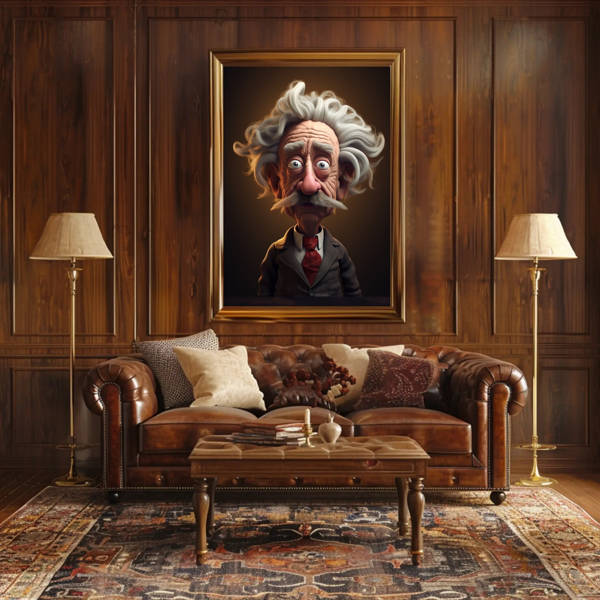 Whimsical Professor Character Poster PosterGoat