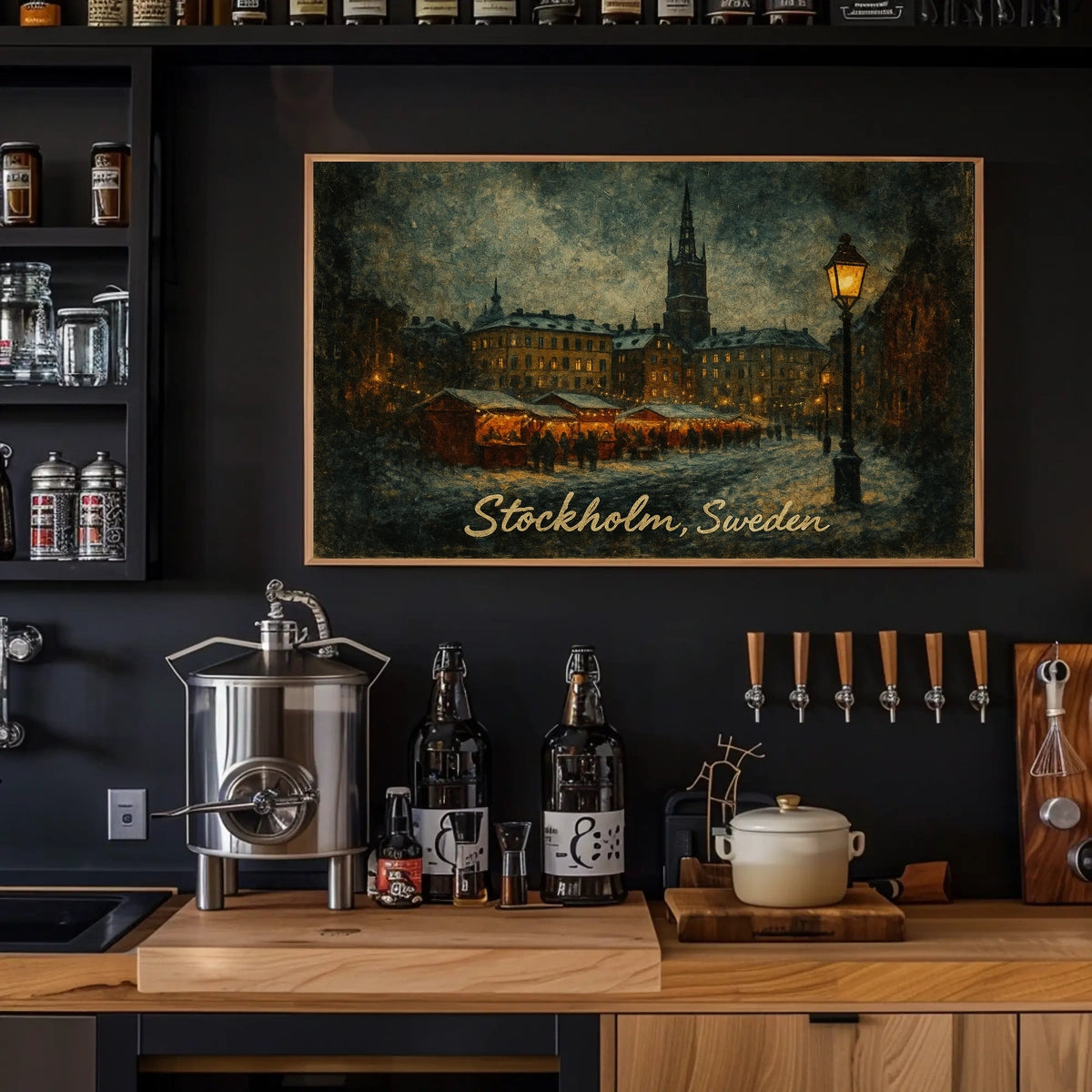 Stockholm Winter Market Poster