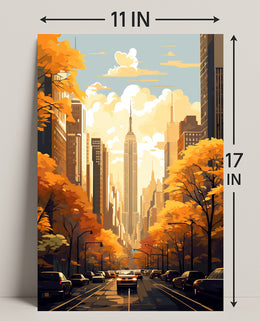 Autumn In The City Poster PosterGoat