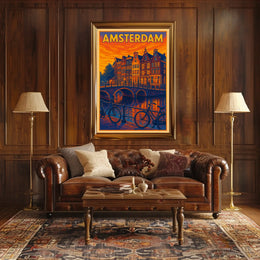 Amsterdam Evening Glow Poster