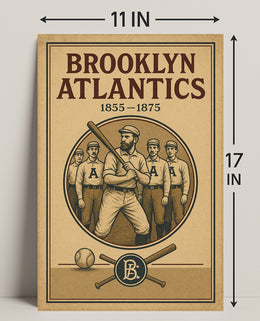 Brooklyn Atlantics Vintage Baseball Poster PosterGoat