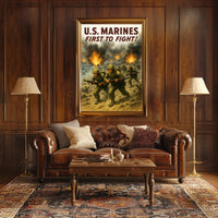 U.S. Marines First to Fight Poster PosterGoat