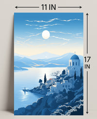 Tranquil Mediterranean Landscape Poster PosterGoat