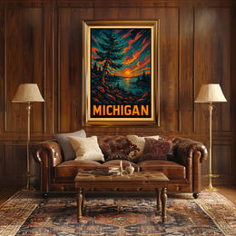 Michigan Sunset Poster