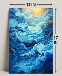 Oceanic Whirl Poster