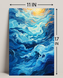 Oceanic Whirl Poster