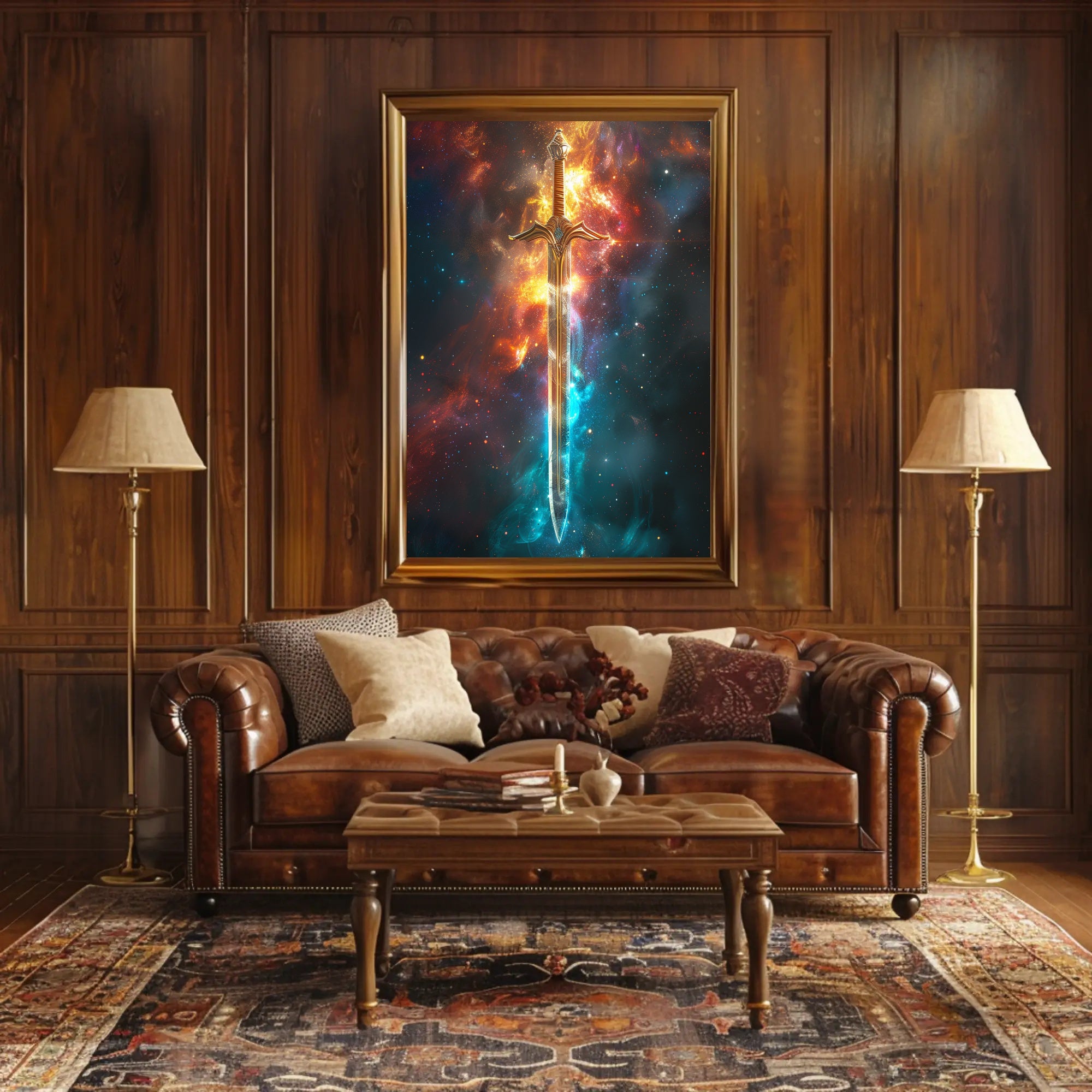 Cosmic Sword of Destiny Art Print Poster for Home Decor PosterGoat