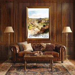 Theodore Roosevelt Watercolor Wall Art Poster
