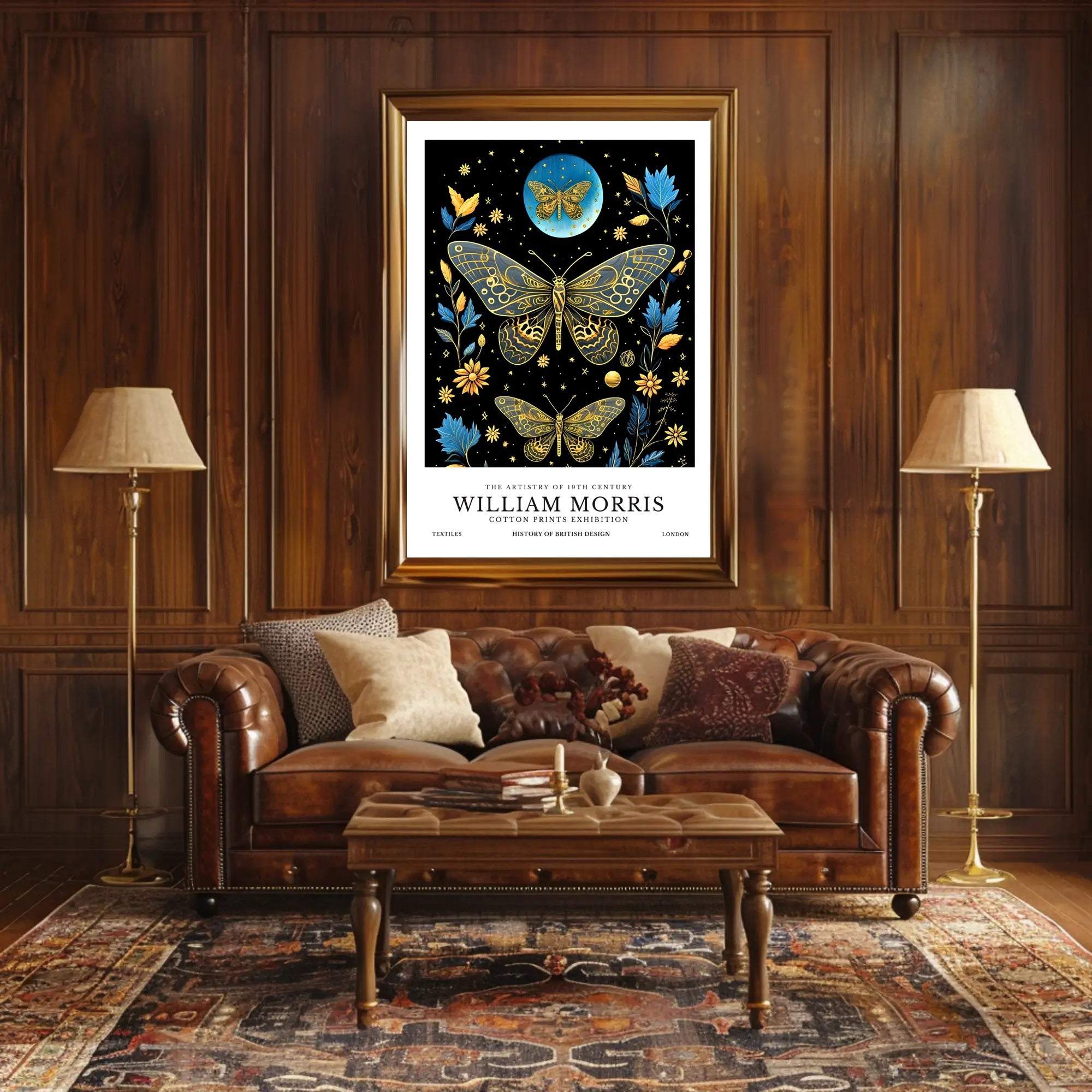 William Morris Cotton Prints Exhibition Poster
